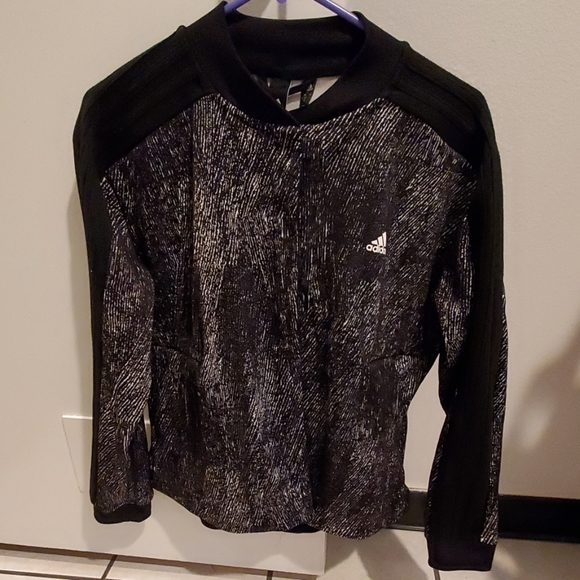 black and white adidas jacket womens